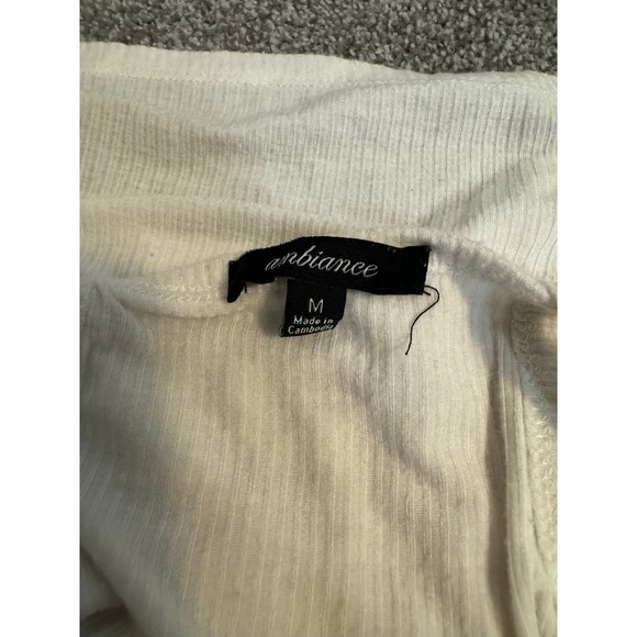 Ambiance White Sleeveless Halter Tank Top - Picture 3 of 3